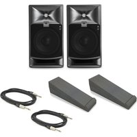 JBL 705P Studio Monitor Pair with ISO Pads and Cables