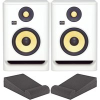 KRK ROKIT RP5 G4 Studio Monitors Pair with Isolation Pads White