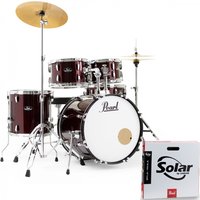 Pearl Roadshow 5pc Fusion Drum Kit w/Sabian Cymbals Red Wine