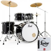 Pearl Roadshow 5pc USA Fusion Kit w/3 Sabian Cymbals Jet Black