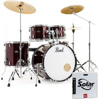 Pearl Roadshow 5pc USA Fusion Kit w/3 Sabian Cymbals Red Wine