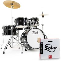 Pearl Roadshow 5pc Compact Drum Kit w/Sabian Cymbals Jet Black