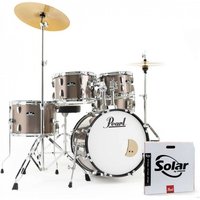 Read more about the article Pearl Roadshow 5pc Compact Drum Kit w/Sabian Cymbals Bronze Metallic