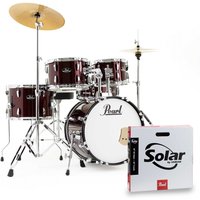 Pearl Roadshow 5pc Compact Drum Kit w/Sabian Cymbals Red Wine