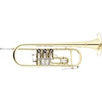 Student Rotary Bb Trumpet with Trigger by Gear4music Gold