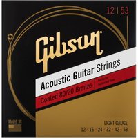 Gibson 80/20 Bronze Coated Light Acoustic Strings 12-53