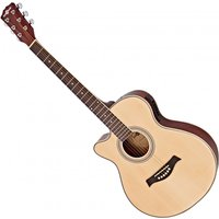 Single Cutaway Left Handed Electro Acoustic Guitar by Gear4music