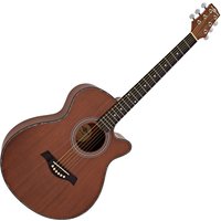 Single Cutaway Acoustic Guitar by Gear4music Sapele-Mahogany Matte