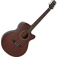 Single Cutaway Acoustic Guitar by Gear4music Sapele-Mahogany