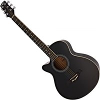 Student Left Handed Acoustic Guitar by Gear4music Black