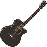 Single Cutaway Acoustic Guitar by Gear4music Black - Nearly New