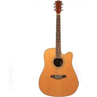 Deluxe Single Cutaway Electro Acoustic Guitar by Gear4music Natural  - Secondhand