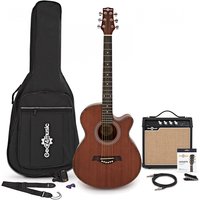 Deluxe Single Cutaway Electro Acoustic Guitar + 15W Amp Pack Sapele