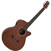 Deluxe Single Cutaway Electro Acoustic Guitar by Gear4music Sapele