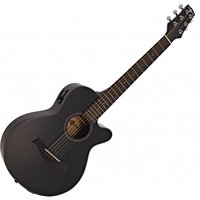 3/4 Single Cutaway Electro Acoustic Guitar by Gear4music Black