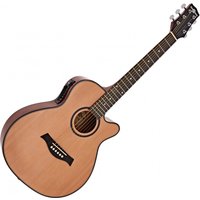 3/4 Single Cutaway Electro Acoustic Guitar by Gear4music