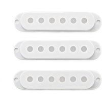 Guitarworks Single Coil Pickup Cover with Holes White (Pack of 3)