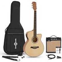 Single Cutaway Electro Acoustic Guitar + 15W Amp Pack