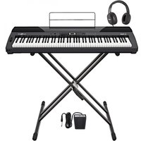SDP-4 Stage Piano by Gear4music + Stand Pedal and Headphones