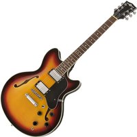 Read more about the article San Francisco Semi Acoustic Guitar by Gear4music Vintage Sunburst – Nearly New