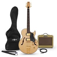 San Diego Semi Acoustic Guitar and SubZero V15G Amp Pack Natural