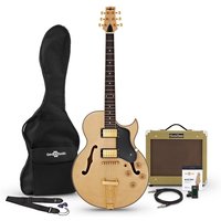 San Diego Semi Acoustic Guitar and SubZero V35RG Amp Pack Natural