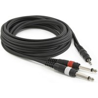 Stereo Minijack - Mono Jack (x2) Cable 3m