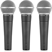 Shure SM58 Dynamic Cardioid Vocal Microphone 3 Pack