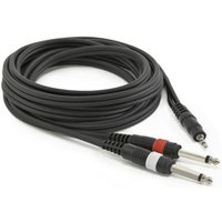 Stereo Minijack - Mono Jack (x2) Cable 6m