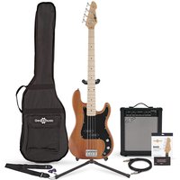 LA Select Bass Guitar + 35W Amp Pack Natural