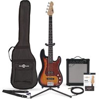 LA Select Bass Guitar + 35W Amp Pack Sunburst