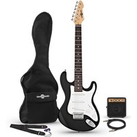 3/4 LA Electric Guitar + Miniamp Black