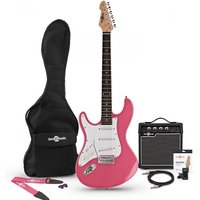 LA Left Handed Electric Guitar + Amp Pack Pink