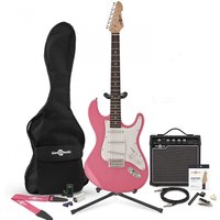 LA Electric Guitar + 15W Complete Pack Pink