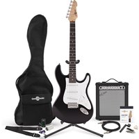 LA Electric Guitar + 35W Complete Amp Pack Black