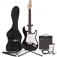 LA Electric Guitar + 15W Complete Pack Black