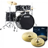 Read more about the article Tama Stagestar 20″ 5pc Drum Kit w/Zildjian Cymbals Black Sparkle