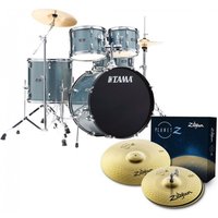 Read more about the article Tama Stagestar 20″ 5pc Drum Kit w/Zildjian Cymbals Blue Mist