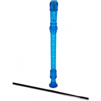 Descant Recorder with Cleaning Rod Blue