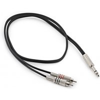 Dual TS 6.35mm Jack to Dual RCA Phono Pro Cable 1m