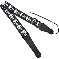 Guitar Strap by Gear4music Black Skulls