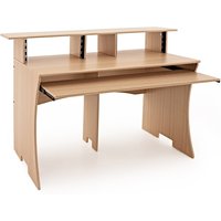 3 Tier Pro Audio Studio Desk by Gear4music 8U Natural