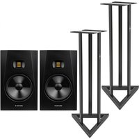 Adam T8V Studio Monitors with Stands Pair