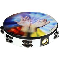 Remo 10 Double Row Pre-Tuned Tambourine Sharing Hands