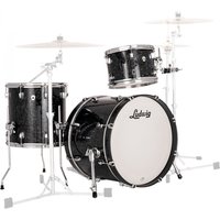 Ludwig Neusonic 20 Downbeat 3pc Shell Pack Ebony Pearl