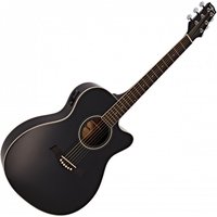 Read more about the article Compact Cutaway Electro-Acoustic Travel Guitar by Gear4music Black