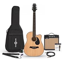 Compact Cutaway Electro-Travel Guitar + 15W Amp Pack