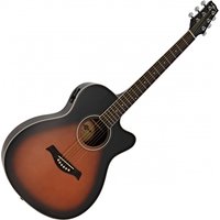 Compact Electro-Acoustic Travel Guitar by Gear4music Sunburst