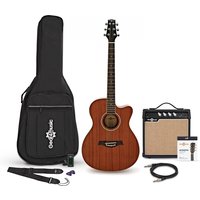 Thinline Cutaway Electro-Travel Guitar + 15W Amp Pack Mahogany