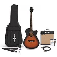 Thinline Cutaway Electro-Travel Guitar + 15W Amp Pack Sunburst